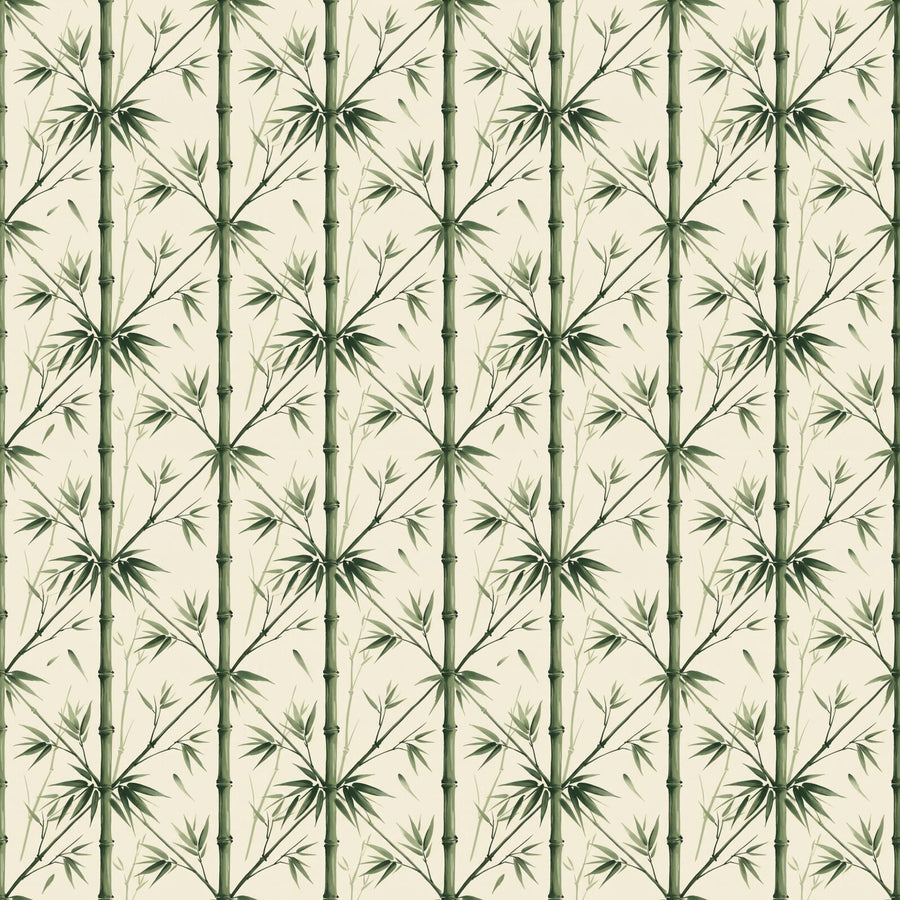 Experience the fresh, orderly calm of a bamboo screen. Featuring Bamboo Green, Culm Pale, and Node Dark. Made to order.