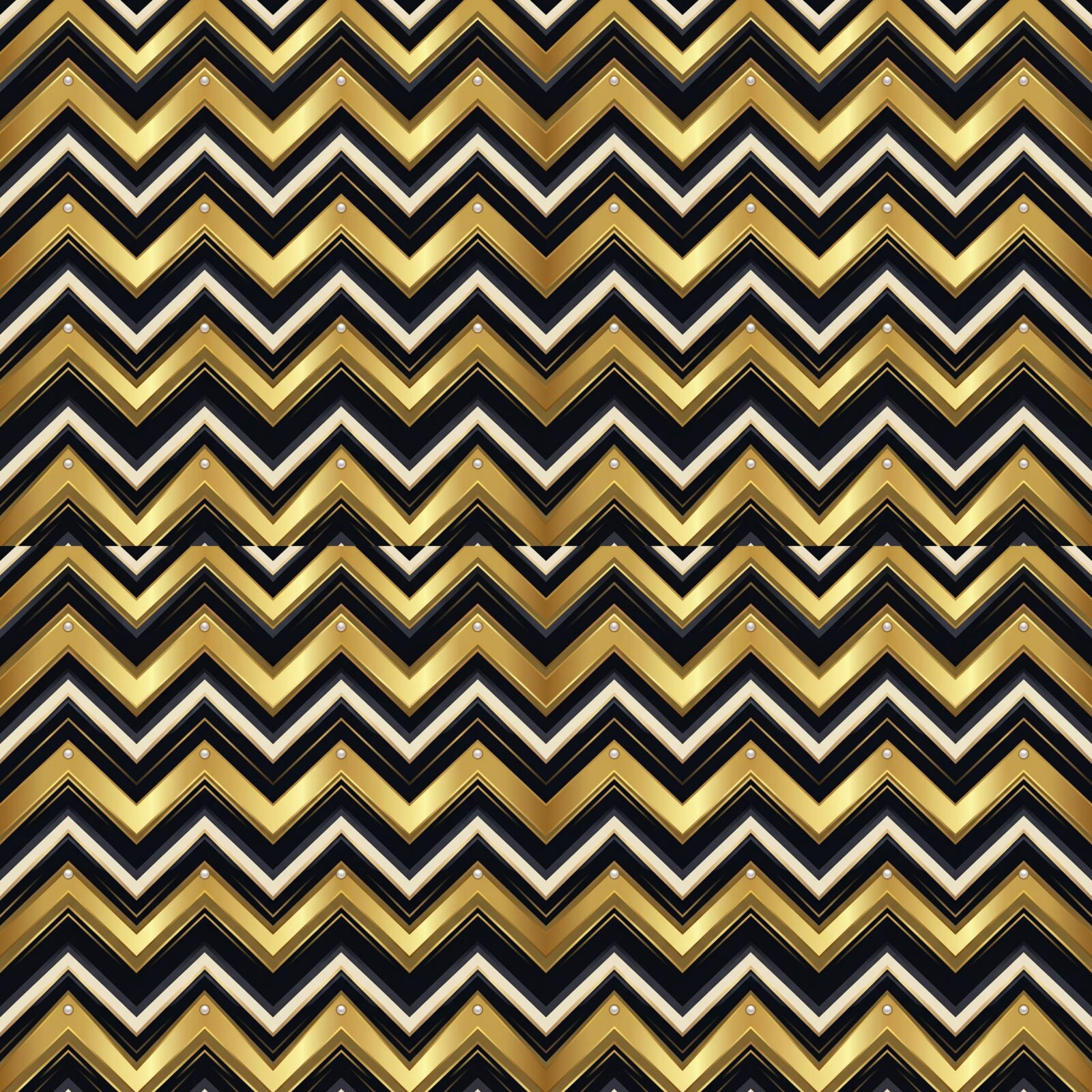 Experience rhythmic authority with Chevron Empire mural wallpaper. Featuring imperial gold, cream deco, and gunmetal chevrons. Made to order.