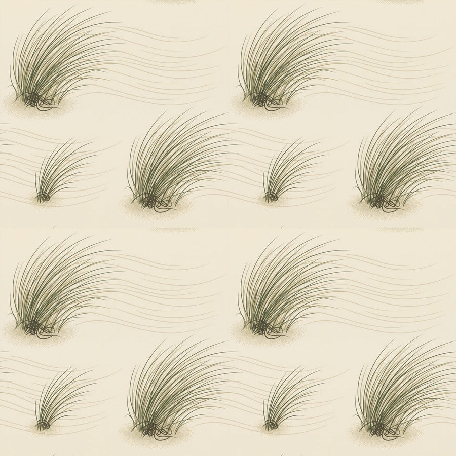Experience the wild beauty of a windswept dune with this sand and grass-toned mural. Made to order.