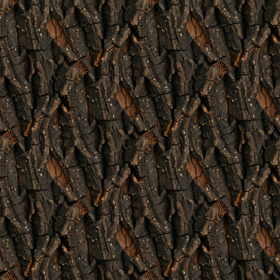Immerse yourself in the protective embrace of raw cork bark. Rich browns and ambers. Made to order.