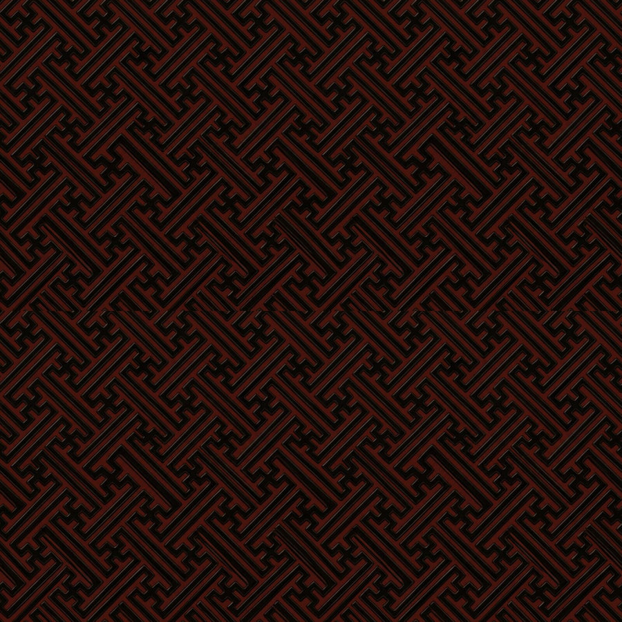 Immerse yourself in the lacquered precision of Dark Fretwork. Deep black, cinnabar red, and a whisper of gold. Made to order.