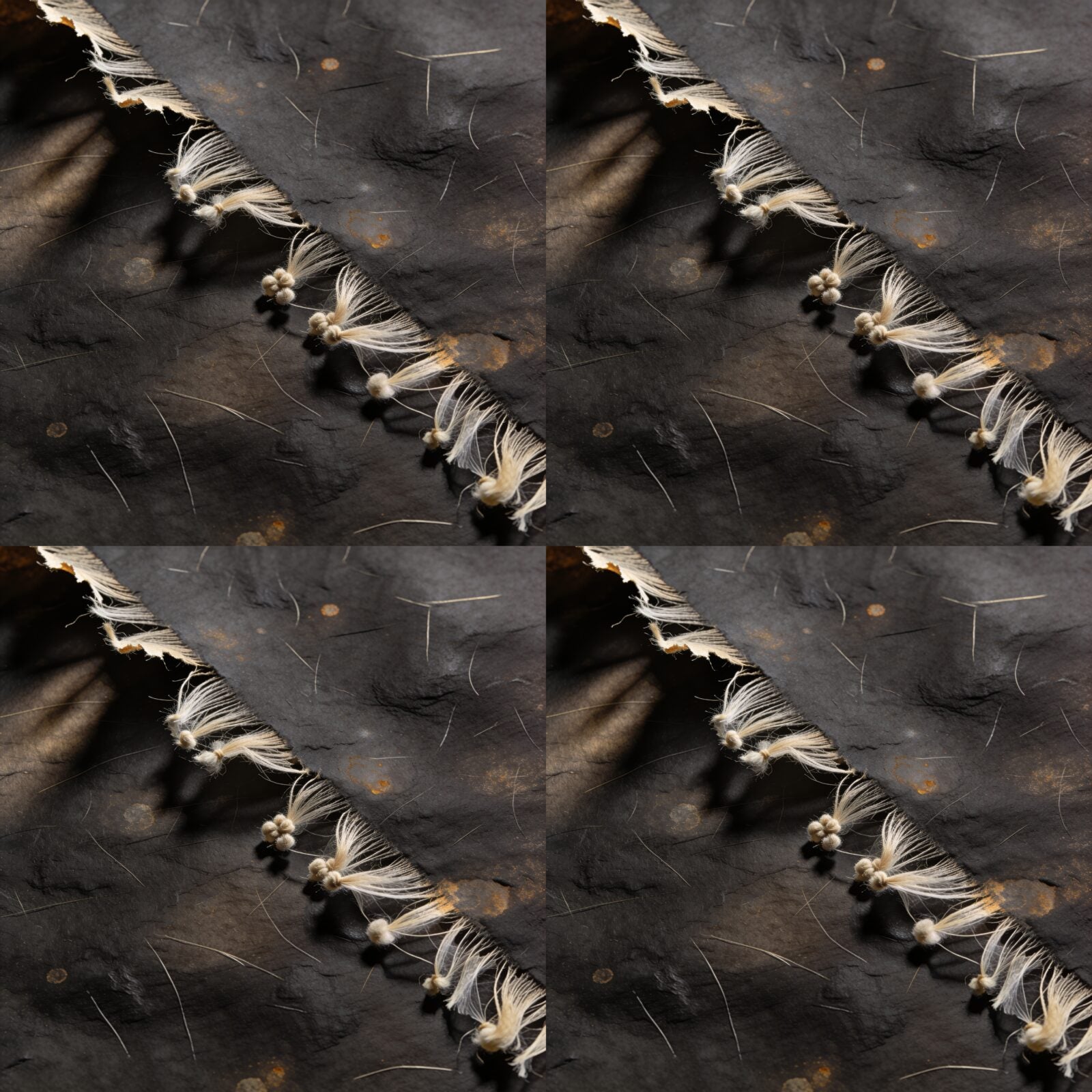 Immerse your space in the quiet authority of our Dark Paper Texture mural. Deep brownish-black, warm accents. Made to order.