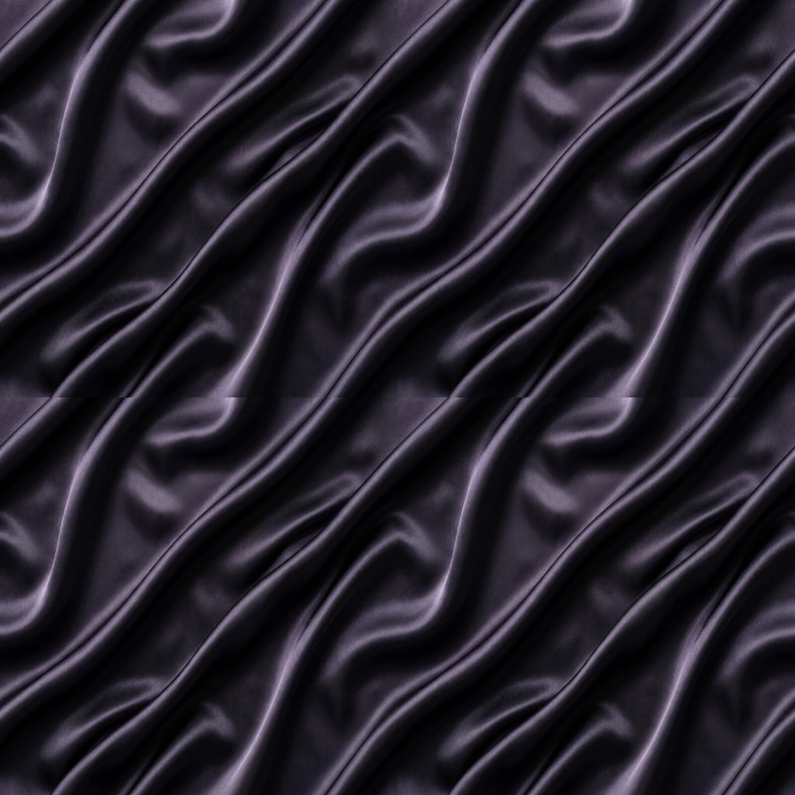 Experience the sensuous weight of heavy silk falling under gravity. Liquid luxury in deep violet-grey and near-black tones. Made to order.