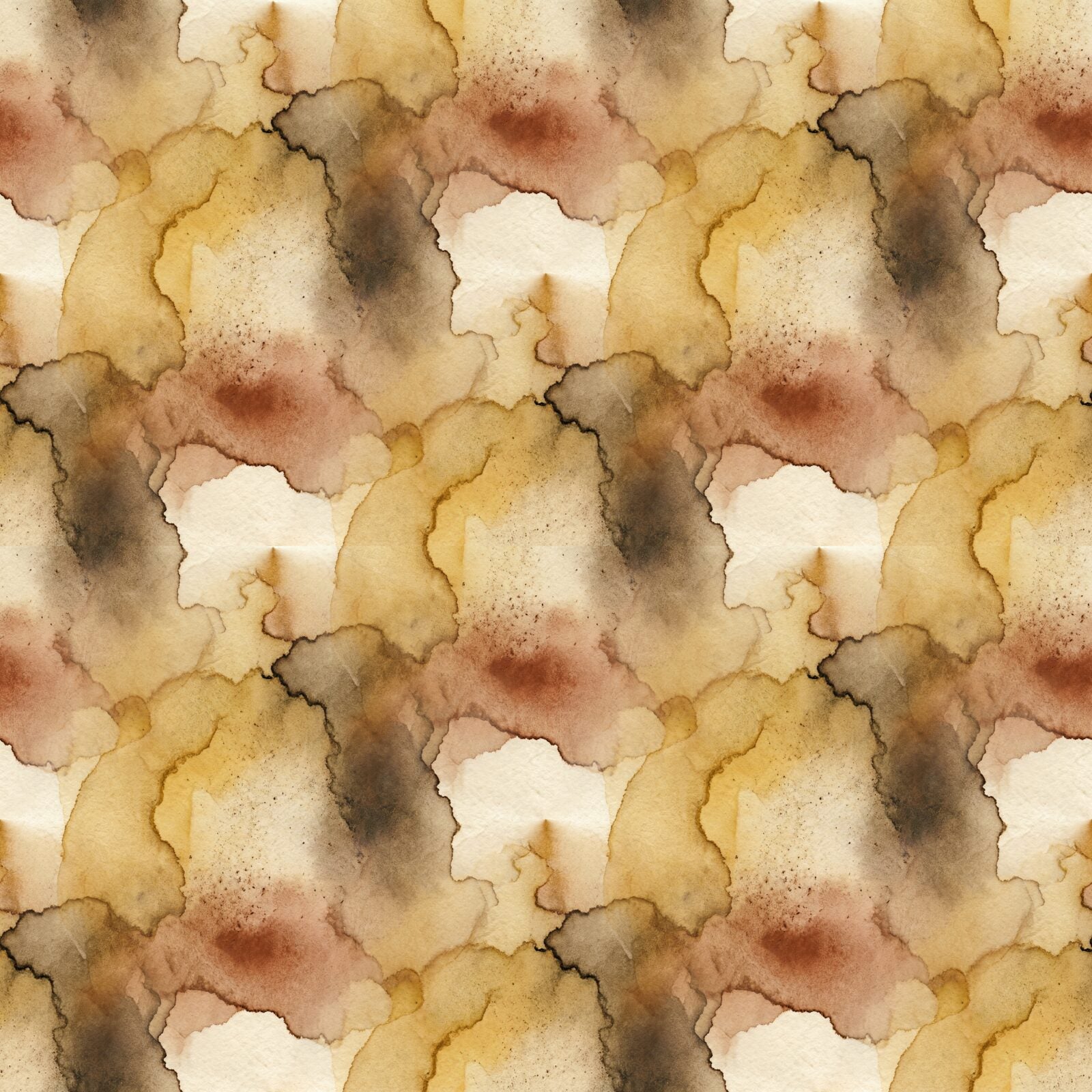 Immerse yourself in the geological warmth of ochre, sienna, and umber. Abstract earth-pigment washes. Made to order.
