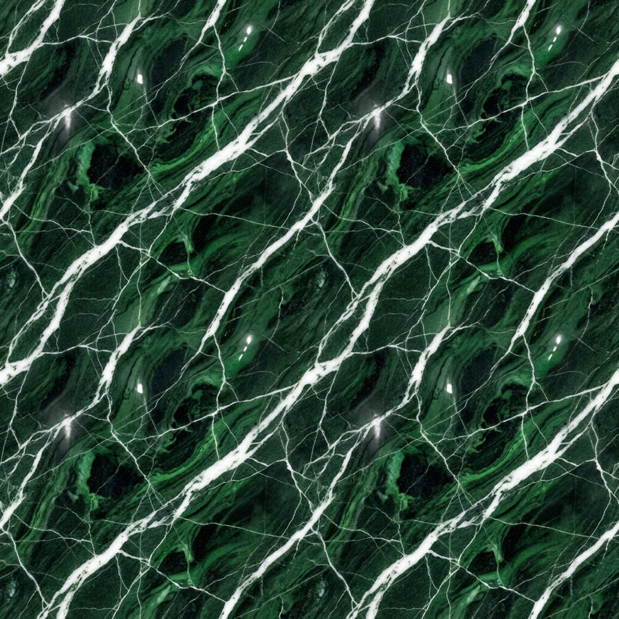Immerse yourself in the deep, geological beauty of Green Marble mural wallpaper, featuring striking emeralds and white veins. Made to order.
