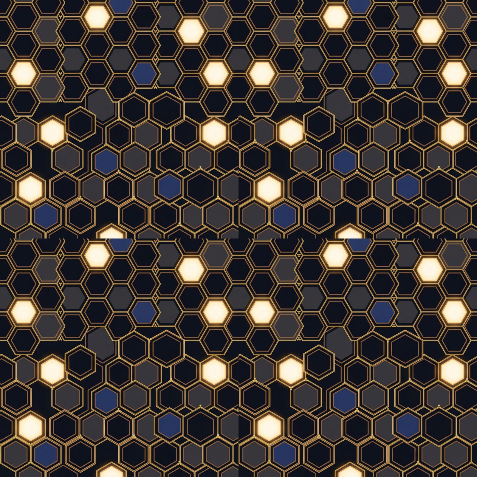 Heritage pattern wallpaper with Harlem Night, Brass Section, and Ivory Keys palette. Made to order.