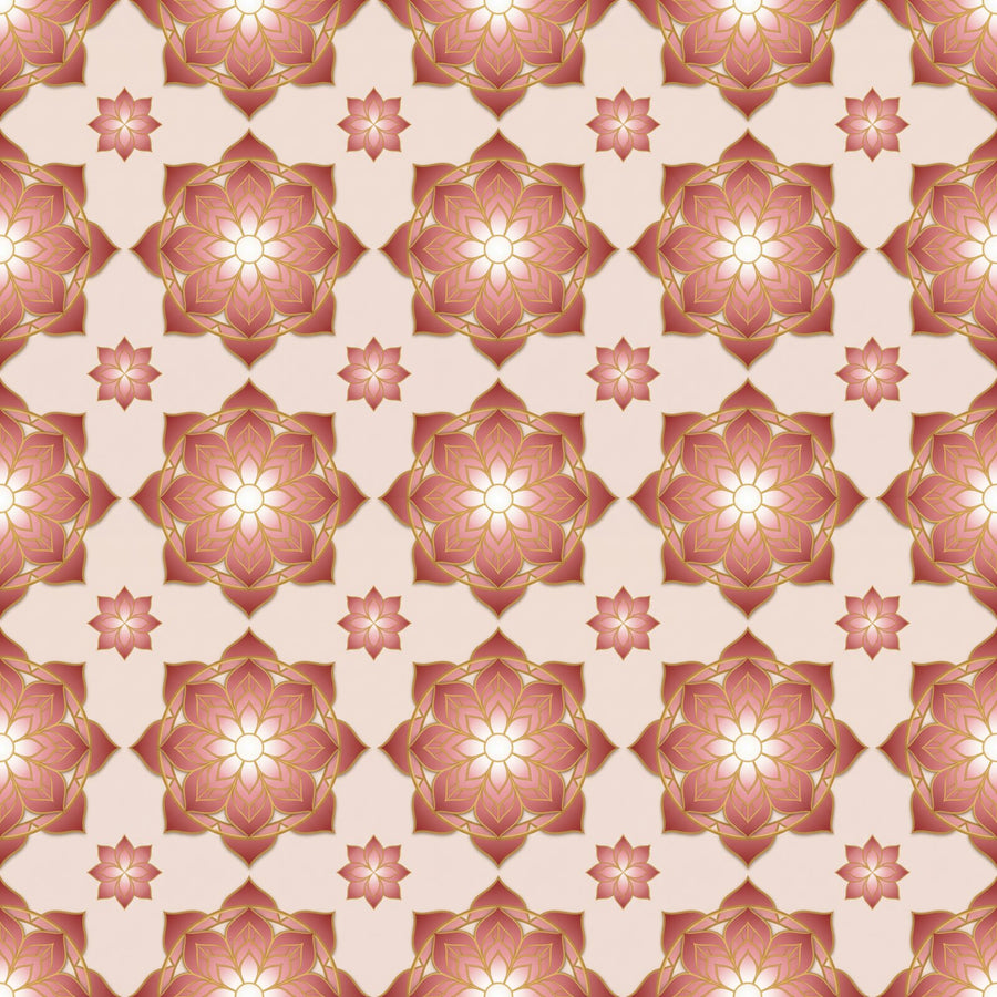 Immerse yourself in the serene beauty of our Lotus Mandala mural. Featuring soft blush, lotus pink, and sacred gold tones. Made to order.