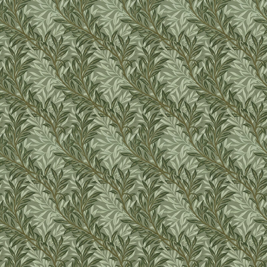 Immerse yourself in the serene beauty of Willow Bough, a timeless design featuring a muted sage-green ground and flowing willow branches. Made to order.