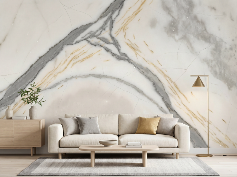 Calacatta Gold Slab — Scenic Mural Wallpaper