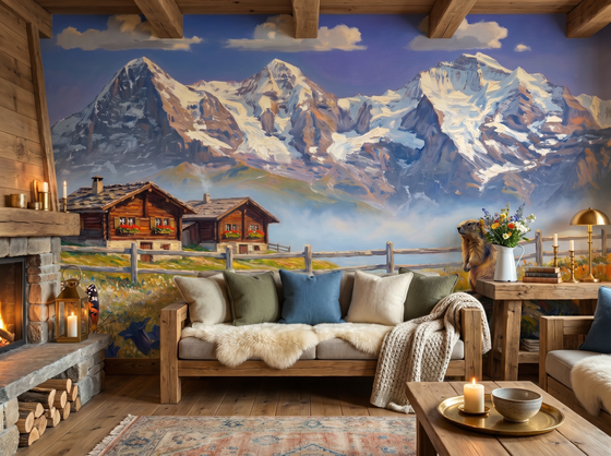 Alpine Meadow — Mural Wallpaper