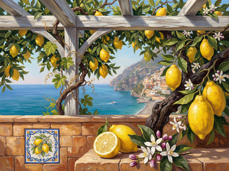 Amalfi Lemon Grove — Mural Wallpaper