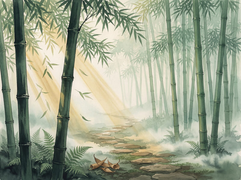 Bamboo Forest Sanctuary — Mural Wallpaper