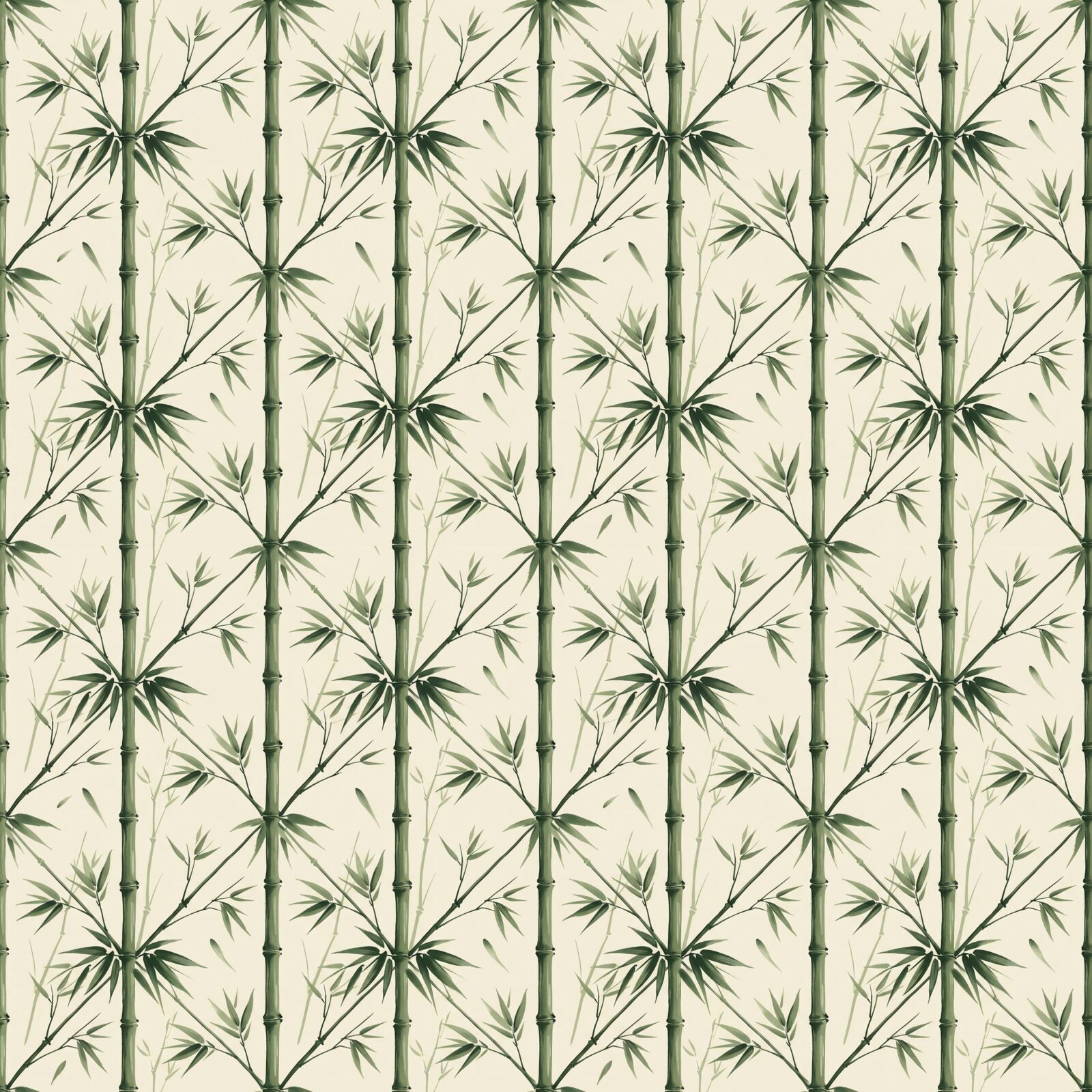 Experience the fresh, orderly calm of a bamboo screen. Featuring Bamboo Green, Culm Pale, and Node Dark. Made to order.