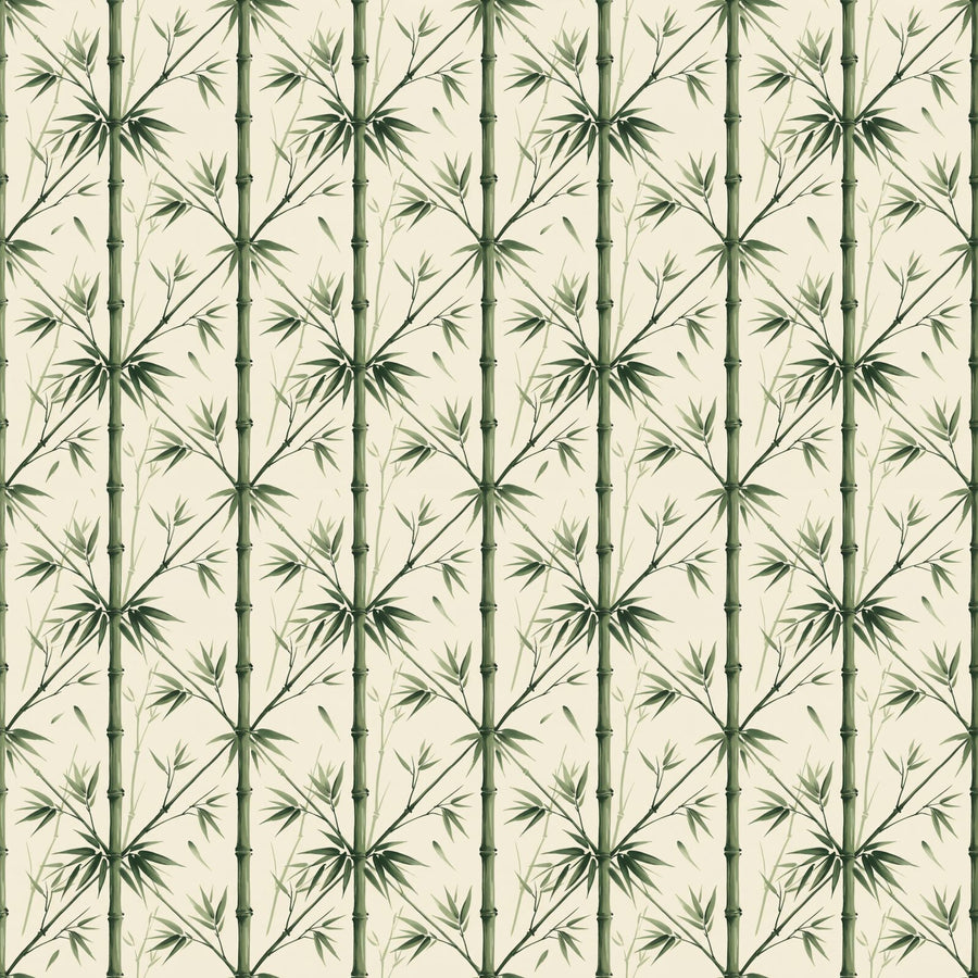 Experience the fresh, orderly calm of a bamboo screen. Featuring Bamboo Green, Culm Pale, and Node Dark. Made to order.