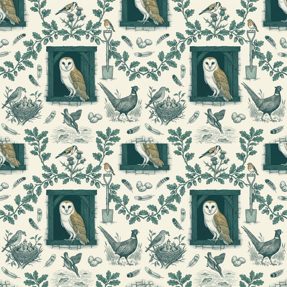 Bird Watcher Toile — Mural Wallpaper