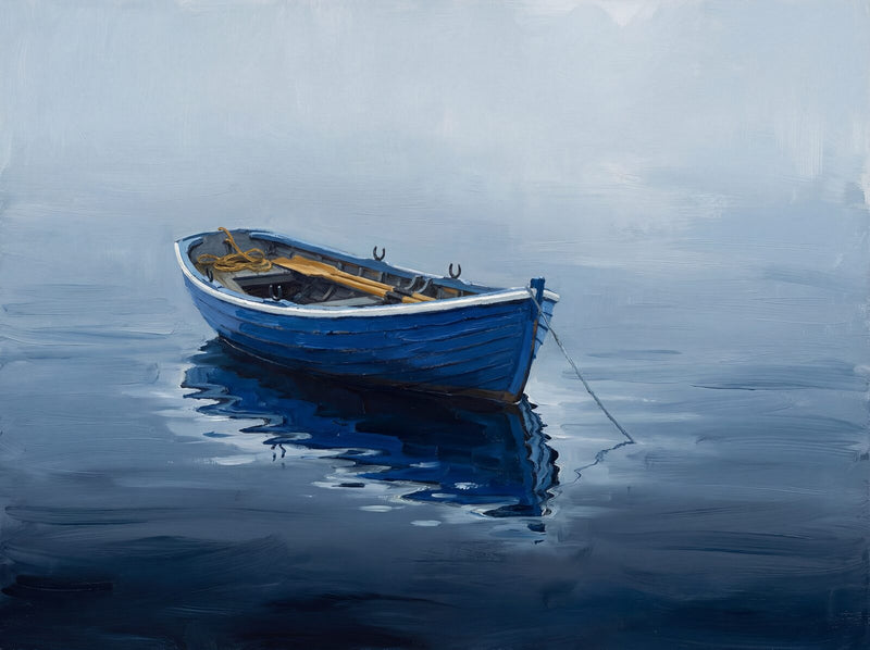 Blue Boat — Mural Wallpaper