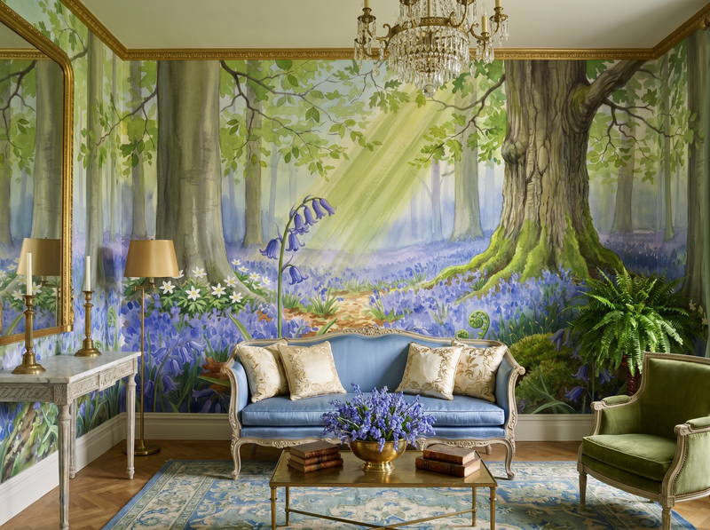 Bluebell Wood Floor — Mural Wallpaper