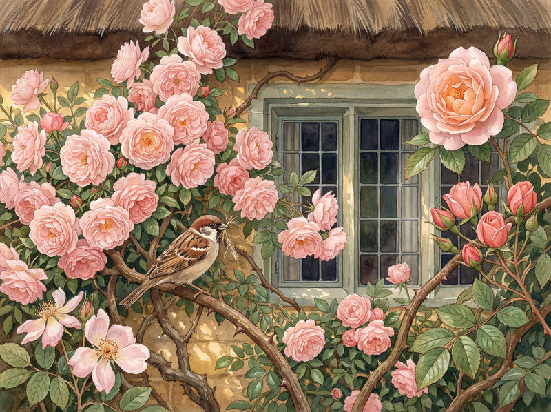 Blush Cascade — Mural Wallpaper