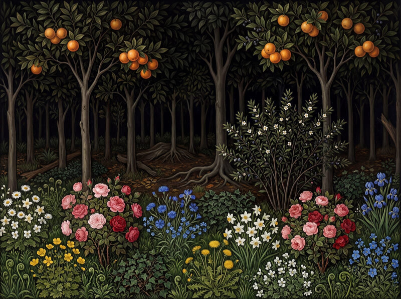 Botticelli Garden — Mural Wallpaper
