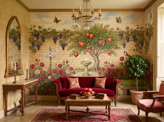 Chaucer's Garden — Mural Wallpaper