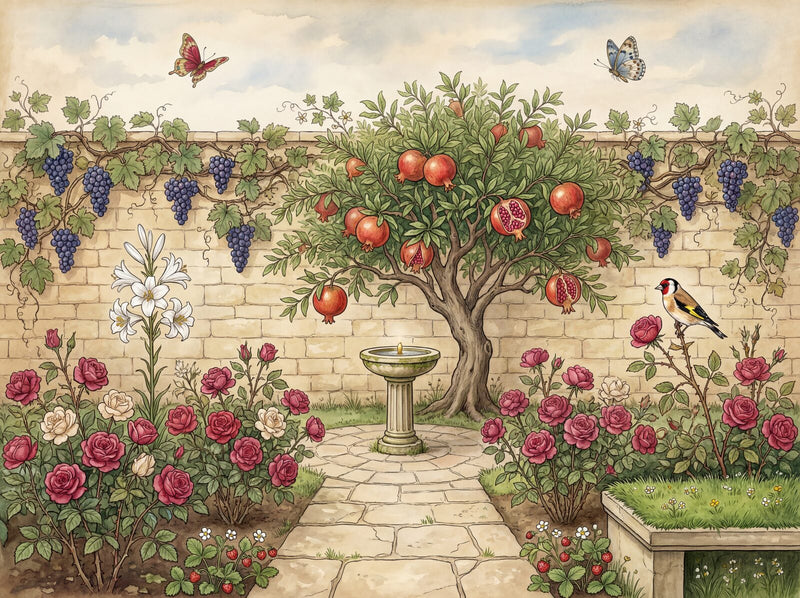 Chaucer's Garden — Mural Wallpaper