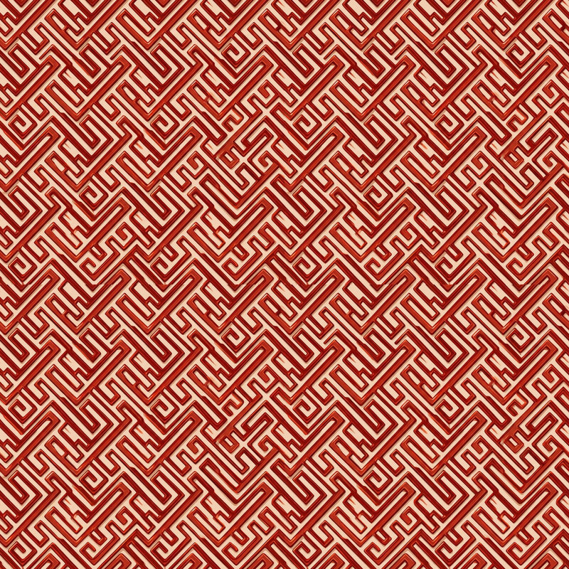 Chinese Key — Chinoiserie Repeat Pattern — Mural Wallpaper