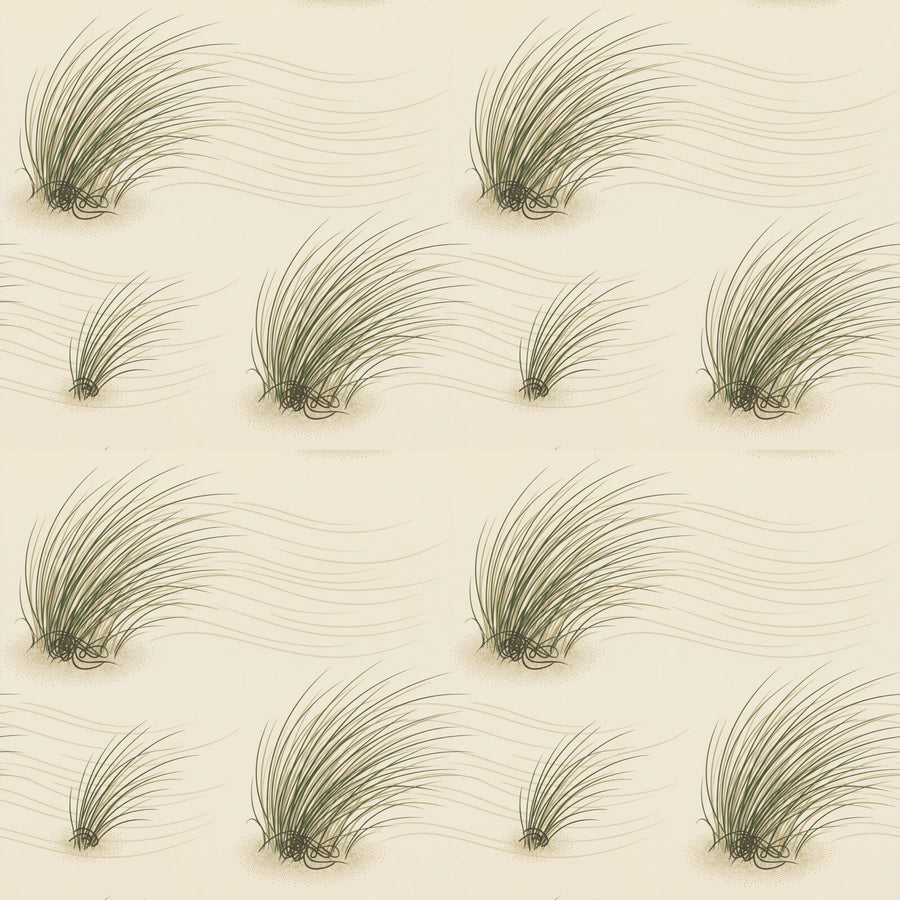 Experience the wild beauty of a windswept dune with this sand and grass-toned mural. Made to order.