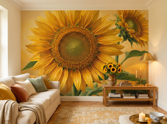 Colossal Sunflower — Mural Wallpaper
