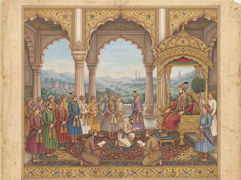 Mughal Court Scene — Mural Wallpaper