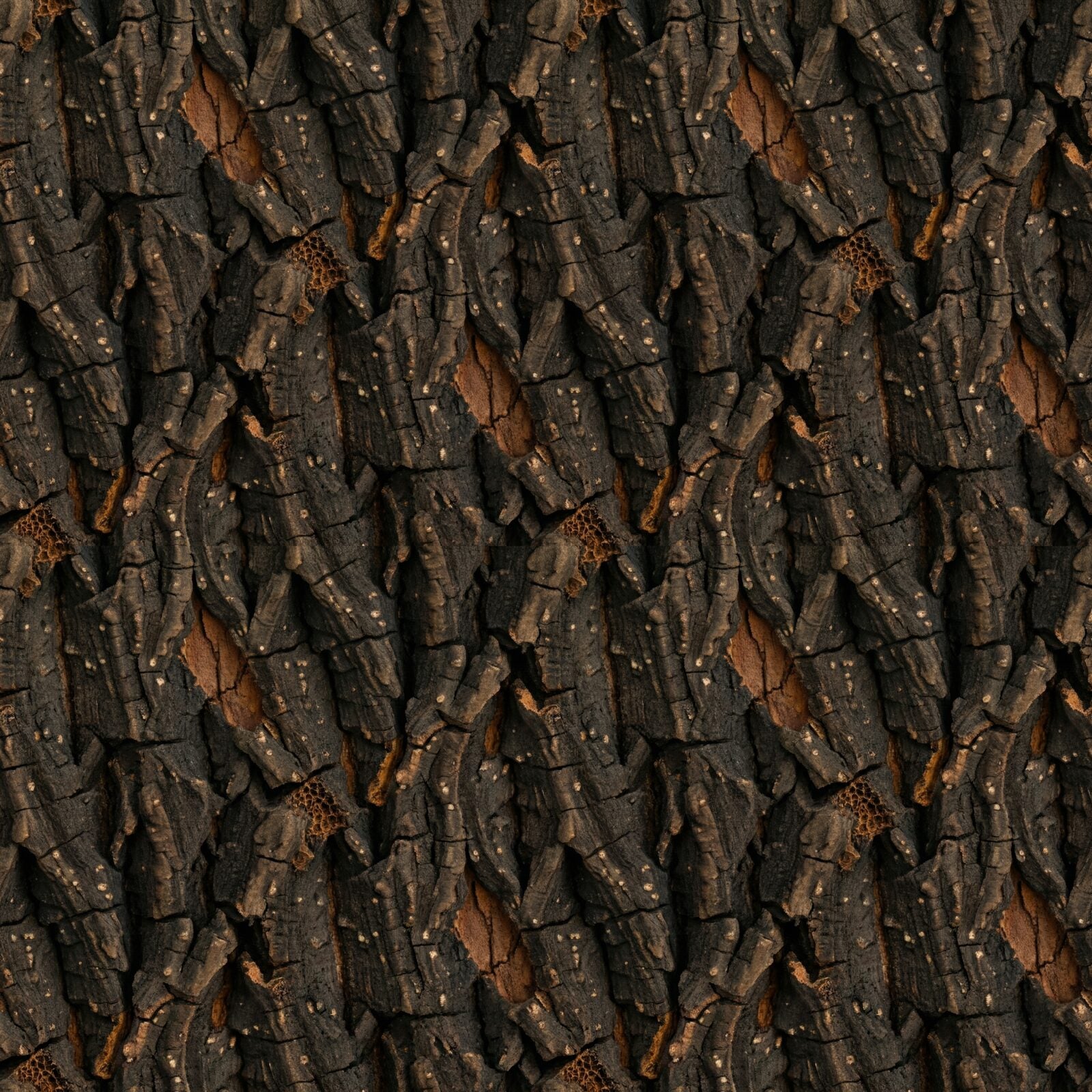 Immerse yourself in the protective embrace of raw cork bark. Rich browns and ambers. Made to order.