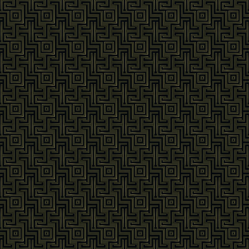 Dark Greek Key — Mural Wallpaper