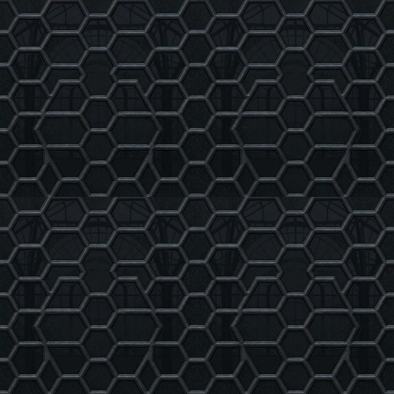 Dark Honeycomb — Mural Wallpaper