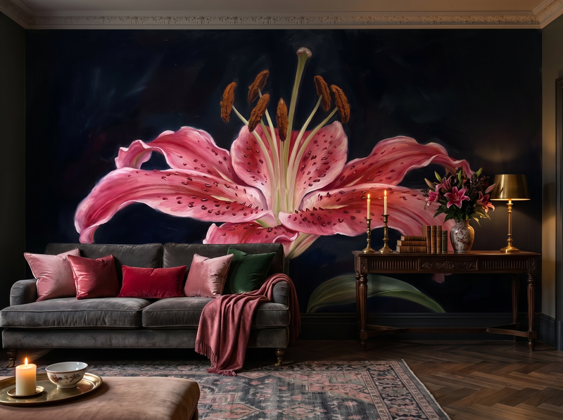 Dark Lily — Mural Wallpaper