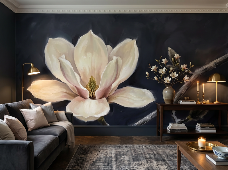 Dark Magnolia — Mural Wallpaper