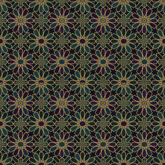 Dark Moroccan Tile — Mural Wallpaper