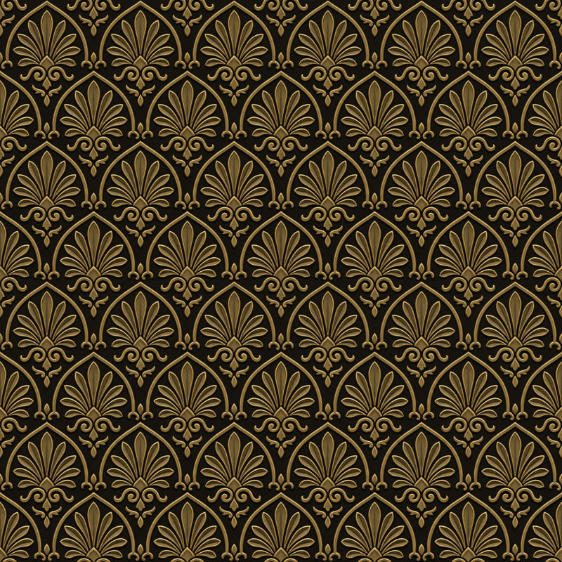 Dark Palmette — Mural Wallpaper