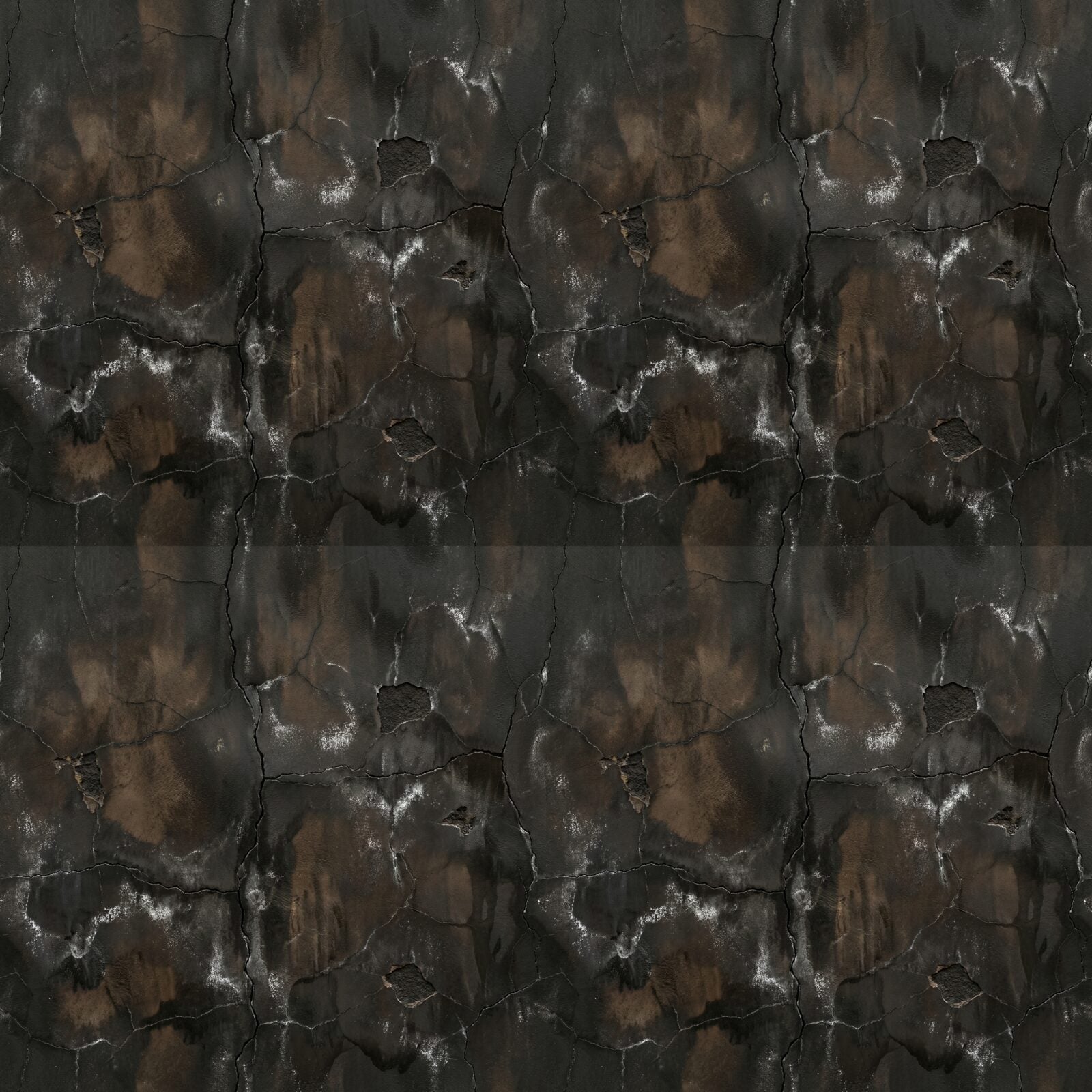 Experience the melancholic beauty of aged Venetian plaster. A rich palette of near-black, warm brown, and subtle greys. Made to order.