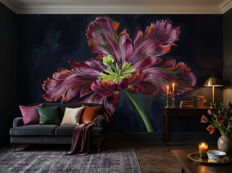 Dark Tulip — Mural Wallpaper