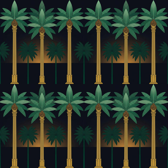 Deco Palm — Mural Wallpaper
