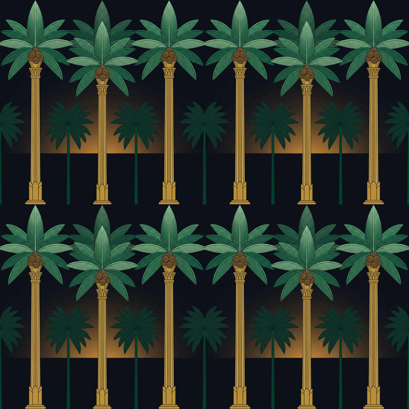 Deco Palm — Mural Wallpaper