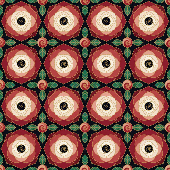 Deco Rose — Mural Wallpaper