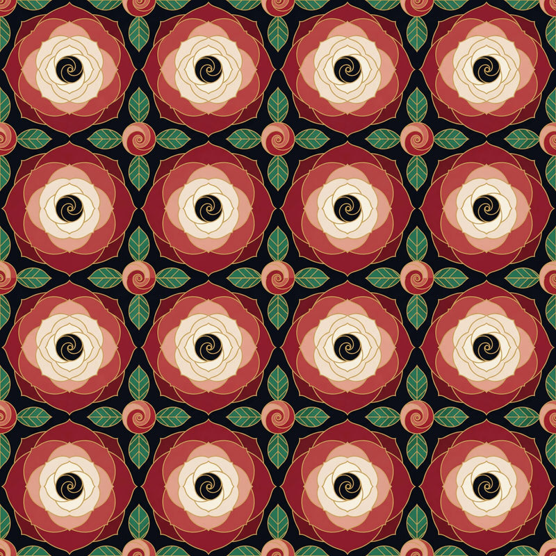 Deco Rose — Mural Wallpaper