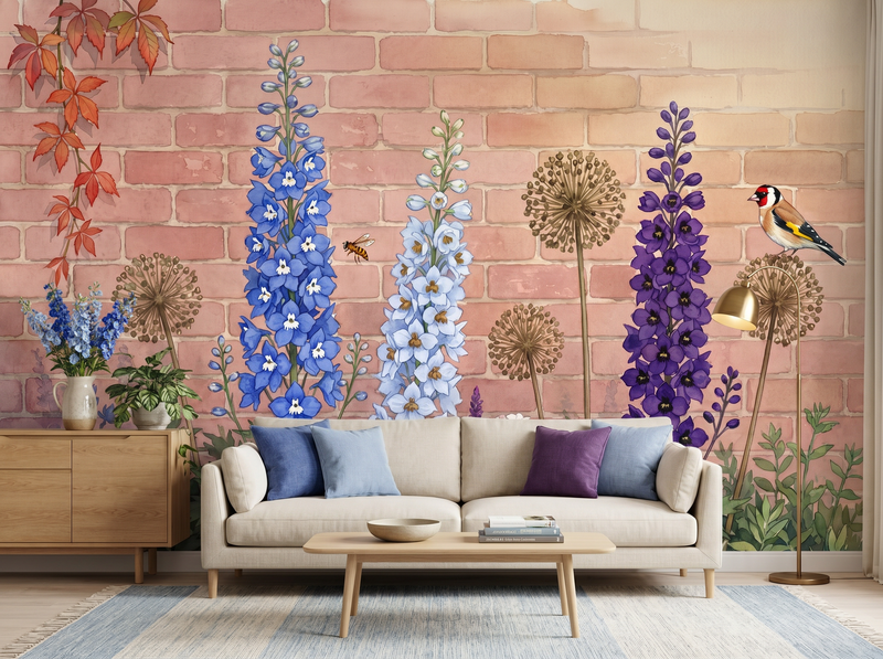 Delphinium Spire — Mural Wallpaper