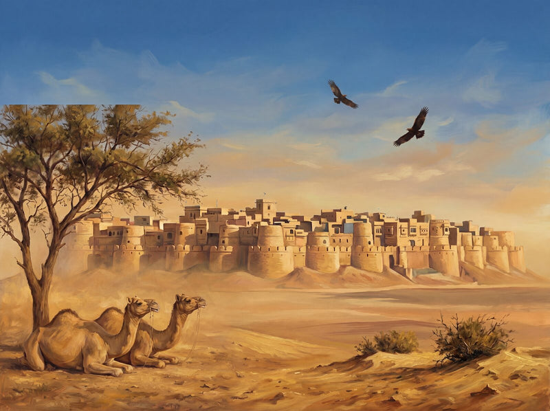 Desert Fortress — Mural Wallpaper