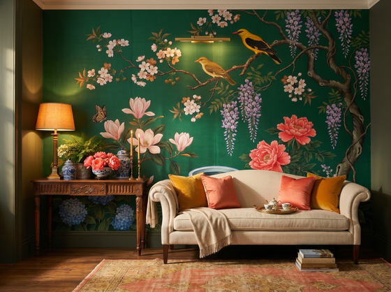 Emerald Chinoiserie — Mural Wallpaper