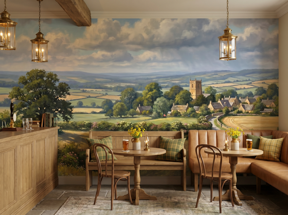 English Patchwork — Mural Wallpaper