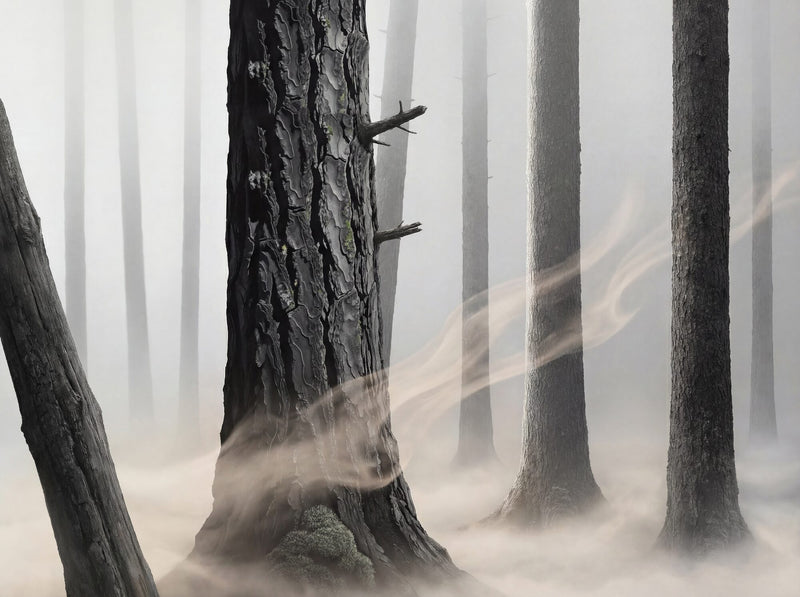 Foggy Forest at Dawn — Scenic Mural Wallpaper