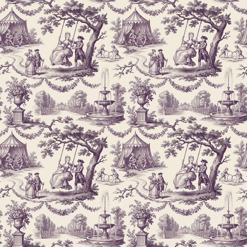 Garden Party Toile — Mural Wallpaper