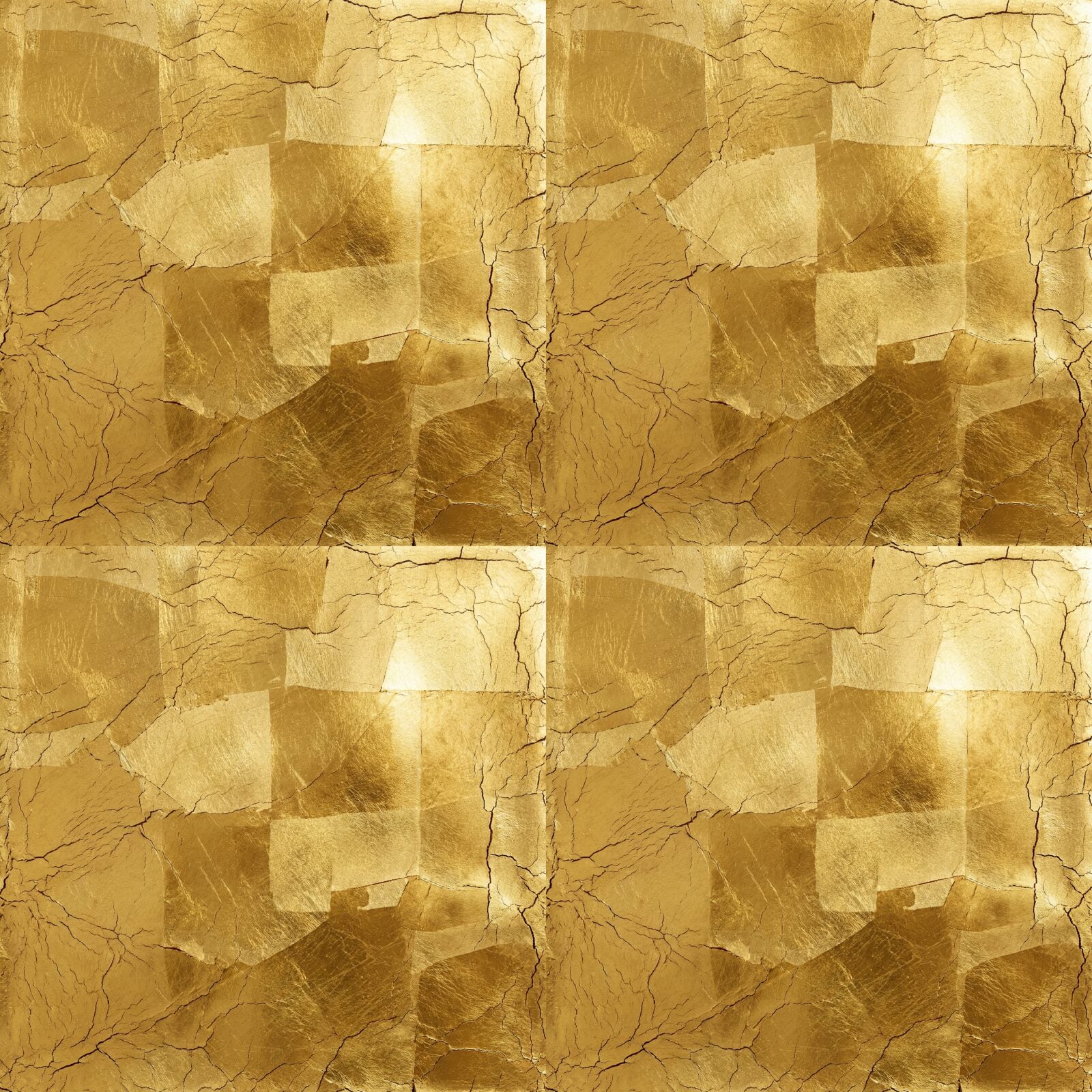 Heritage gold leaf mural wallpaper in Bole Red, 24K Gold, and Pale Gold. Made to order.