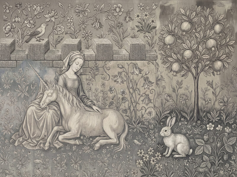 Grisaille Tapestry — Mural Wallpaper